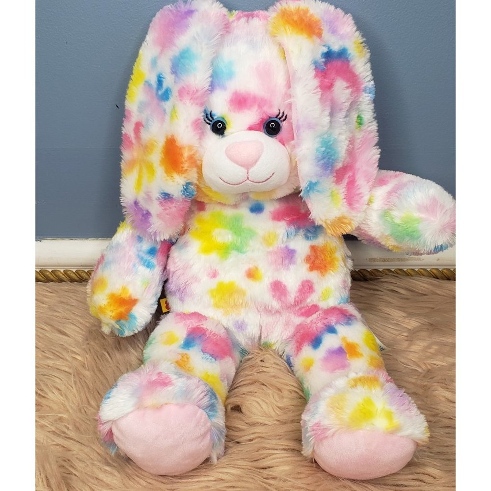 BUILD-A-BEAR TIE DYE PASTEL EASTER BUNNY